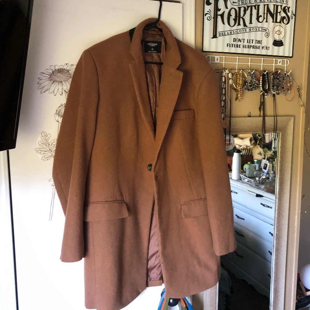 Tan trench coat